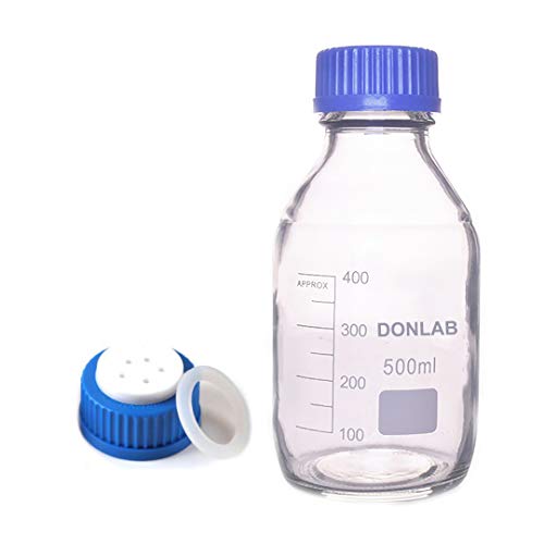 DONLAB MBN-1005 זכוכית 100מ ל עגול לאחסון מדיה בקבוק מגיב בקבוק עם GL45 5-חור נייד שלב קאפ