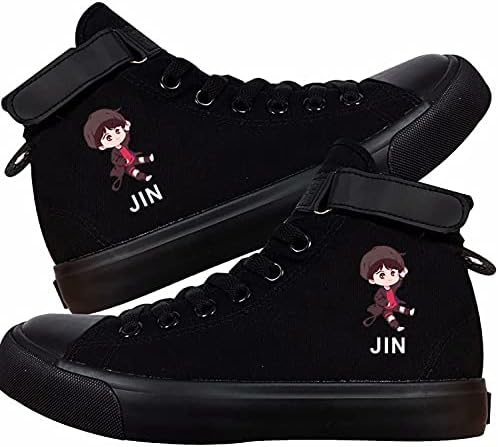 ACEFAST בע מ Kpop לשני המינים נעלי ספורט נעלי בד ג' יי-מקווה Jungkook גי-מן שוגה וי ג ' ין ראפ קריקטורה העליון גבוהה