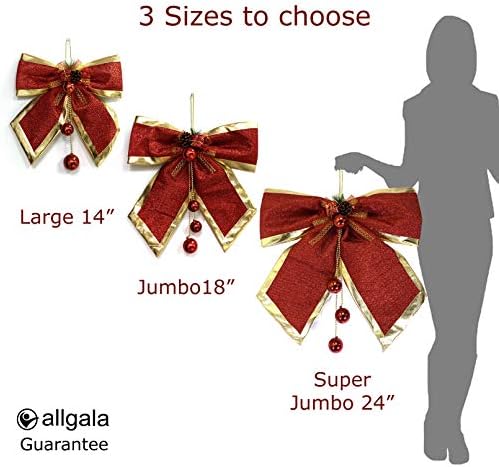 allgala חג המולד דקורטיביים, מחמאות על הזר גרלנד Treetopper עץ חג המולד (14 גדול 1-PK)-XBW93042