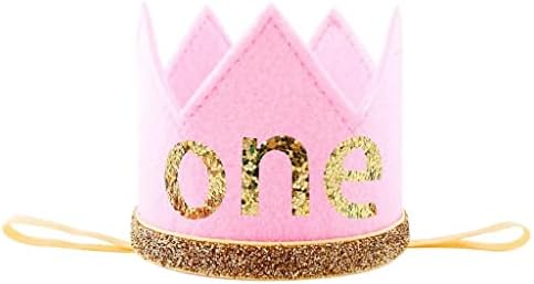 DZXCHM ילד ילדה יום הולדת כובעי ילדים התינוק כתר נסיכה כתר 1 2 3 בת מספר מסיבת יום הולדת קישוטים אספקה מתנה (צבע : A,