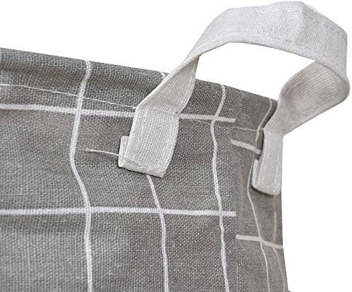 Evercrafting כביסה תיק/סל עבור בגדים מלוכלכים, קיפול סיבוב שק הכביסה (בצבע אפור)