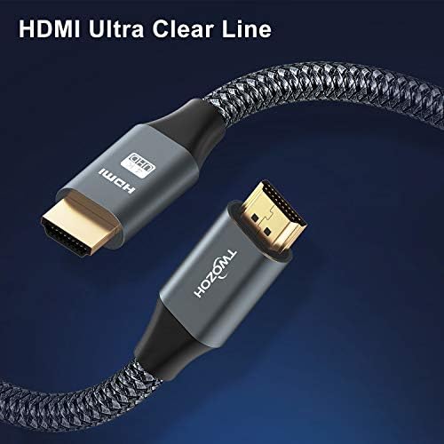 4K כבל HDMI 3FT, Twozoh במהירות גבוהה 18Gbps HDMI ל-HDMI 2.0 כבל קלוע HDMI כבל תואם עם PS5, PS3, PS4, מחשב, מקרן, פלאזמה,