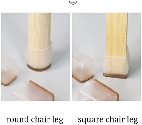 LIUJIR 4Pcs רהיטים רגל הכיסא קומה מגיני כובעים עבור רצפות עץ,לא תלוש השולחן עם הרגליים הרגיש רפידות למניעת שריטות רעש(S-עגול,חום)
