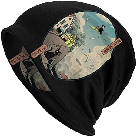 משלוח שירות של קיקי ביני כובעים לאדם נשים חם, רך & גמיש הגולגולת לסרוג כובע עבור מזג אוויר קר שחור