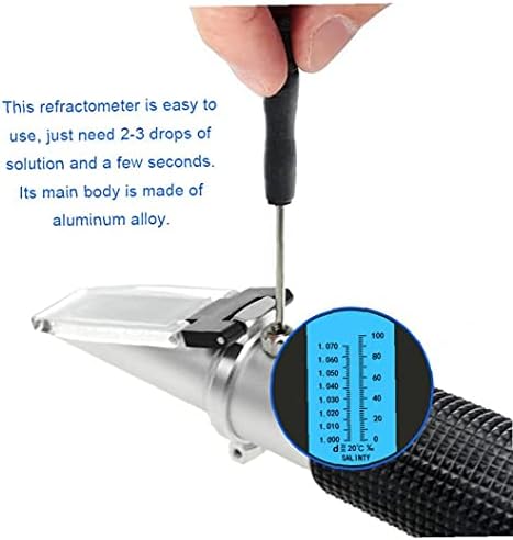 Refractometer דיגיטלי Refractometer מים מלוחים במליחות הבוחן 0-100ppt כף יד עם פיצוי טמפרטורה אוטומטי