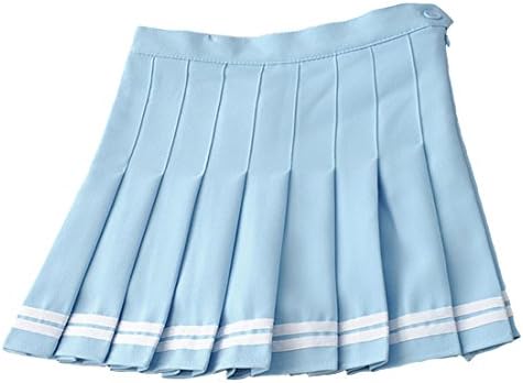 MINUOYI ספורט גבוהה המותניים עם תחתונים טניס הספר מעודדת קפלים החצאית